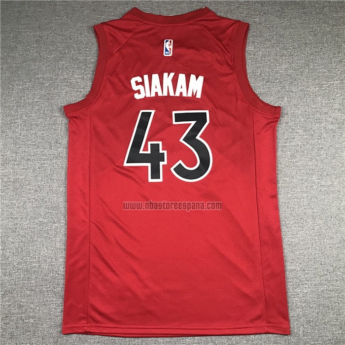 Camiseta Toronto Raptors Pascal Siakam NO 43 Icon 2020-21 Rojo